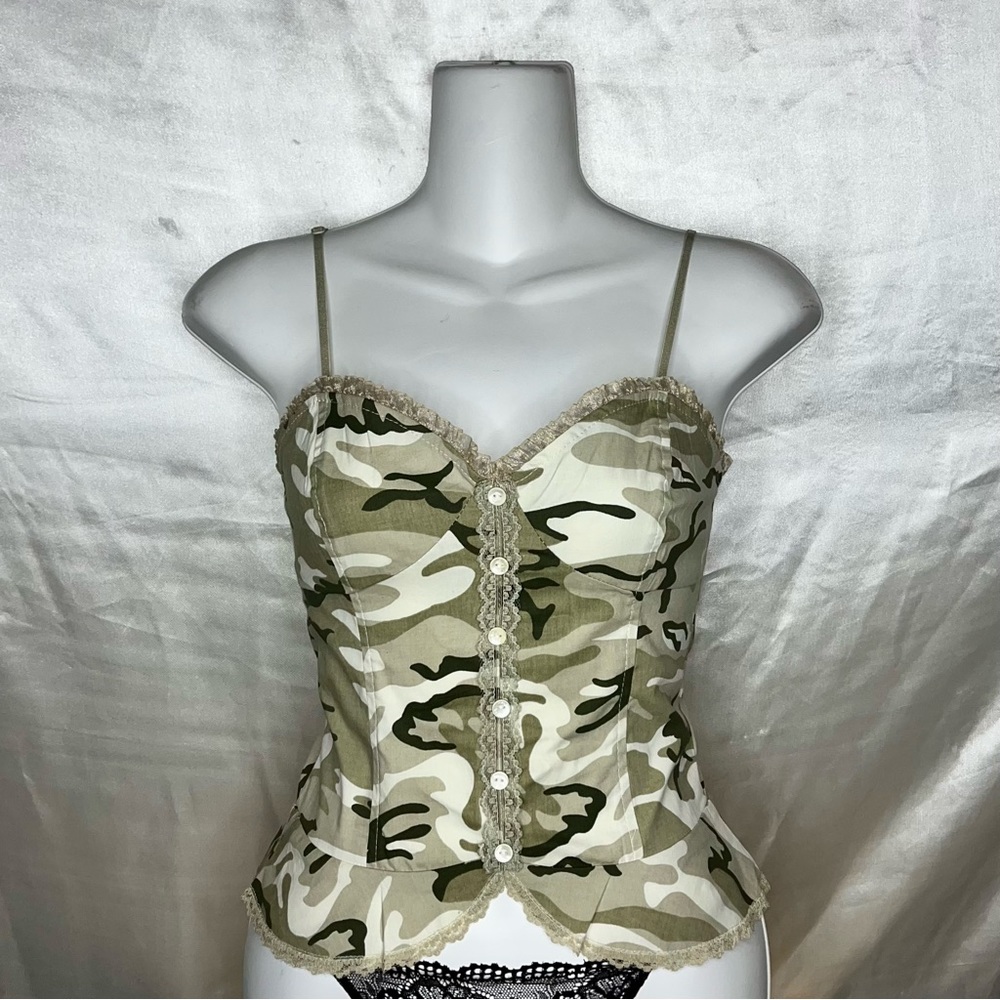 Y2K Cami Button Down Corset Top